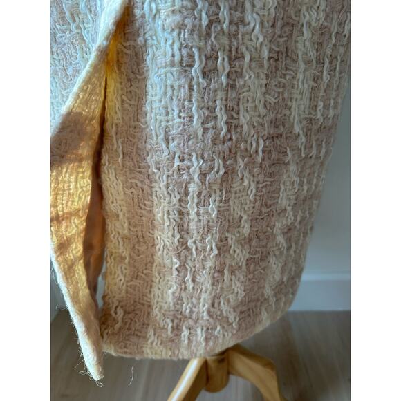 LoveShackFancy Winter White Asryn Tweed Double Breasted Long Coat Size Medium - Picture 13 of 13